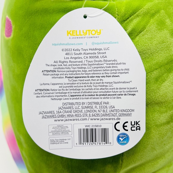 Kellytoy Squishmallow Jumbo 16 Inch New Doxl The Frog Green Crown Prince Large - Picture 2 of 7